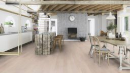 Boen Pearl Oak Engineered Flooring, White Stained, Unbrushed, Oiled, 138x14x2200mm