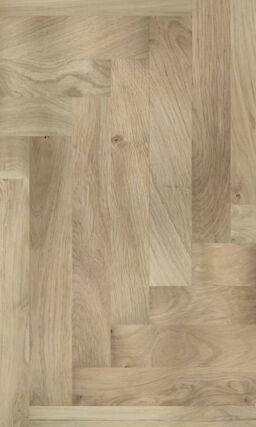 Tradition Classics Solid Oak Parquet Flooring Blocks, Unfinished, Rustic, 70x22x500mm