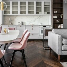 V4 Tundra Chevron, Smoked Oak Engineered Flooring, Rustic, Brushed & UV Oiled, 90x10x610mm