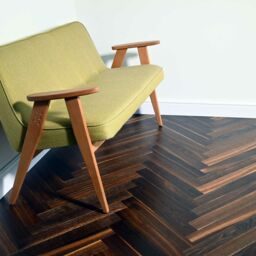 V4 Tundra Herringbone, Smoked Oak Engineered Flooring, Rustic, Brushed & UV Oiled, 70x11x490mm