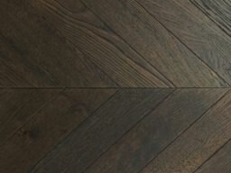 Xylo Dark Mocha Stained Engineered Oak Flooring, Rustic, Chevron, Brushed & UV Oiled, 90x14x540mm