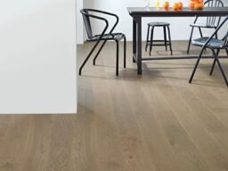 Xylo Oak Engineered Flooring, Smooth Grey Stained Oak, Brushed, UV Matt Lacquered, 190x14x1900mm