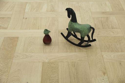 Tradition Select Engineered Oak Parquet Flooring, Brushed & Unfinished, 240x15x240mm