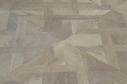 Tradition Select Engineered Oak Parquet Flooring, Smoked, White Oiled, 580x20x580mm