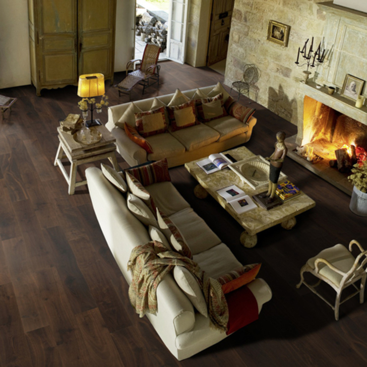 Kahrs Domani Scurro Engineered Oak Flooring, Rustic, Smoked, Oiled, 190x3.5x15 mm