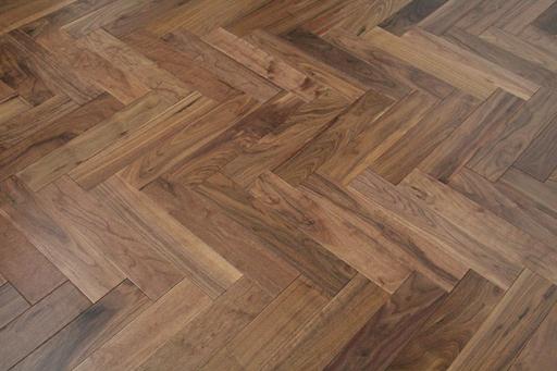 Tradition Select Engineered Walnut Herringbone Flooring, UV Lacquered, 90x18x600mm