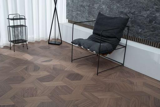 Tradition Select Engineered Walnut Parquet Flooring, UV Lacquered, 290x15x450mm