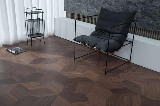 Tradition Select Engineered Walnut Parquet Flooring, UV Lacquered, 184x15x320mm