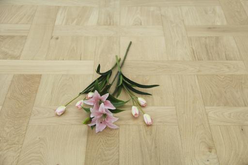Tradition Select Engineered Oak Parquet Flooring, Brushed, Anti-Scratch Invisible Oiled, 240x15x240mm
