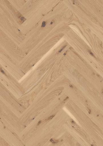 Boen Transparent Oak Herringbone Click Wood Flooring, Brushed, Live Natural, 14x138x690mm