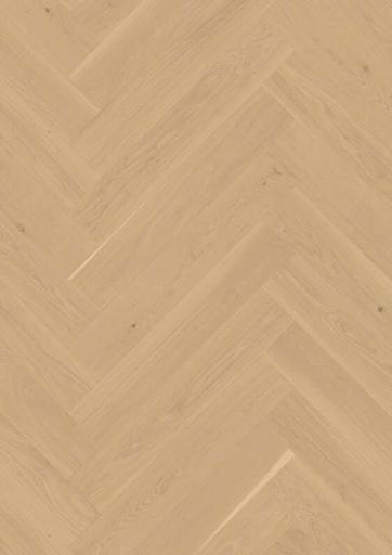 Boen Pale White Oak Herringbone T/G Wood Flooring, Brushed, Live Matt, 10.5x137x790mm
