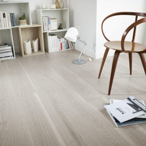 V4 Silver Sands Engineered Oak Flooring, Rustic, Brushed Natural Stained, Matt, UV Lacquered, 180x14x2200 mm