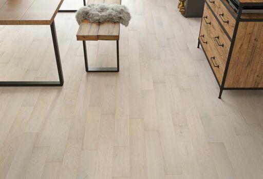 Beauvale Engineered Oak Flooring, Rustic, Double White, Brushed & UV Oiled, 125x10xRLmm Image 2