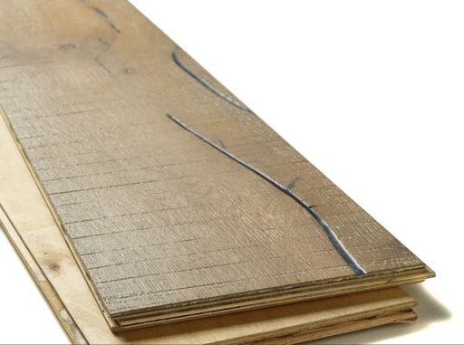 Blanko Budget Huelva, Engineered Oak Flooring, Smoked Grey, Saw Mark, Distressed & Oiled, 220x15x1900mm Image 2