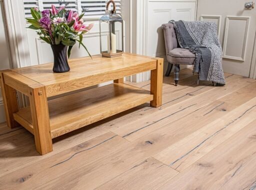 Blanko Budget Huelva, Engineered Oak Flooring, Smoked White, Distressed & Oiled, 220x15x1900mm Image 3