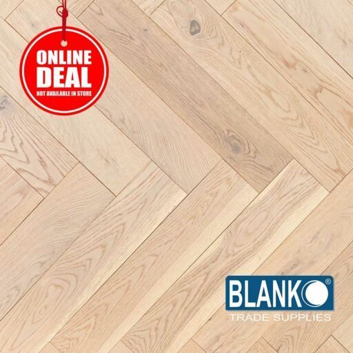 Blanko Budget Mystic Marigold Engineered Oak Flooring, Herringbone, Invisible Oiled, Rustic, 125x15x600mm