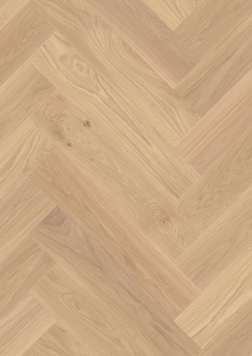 Boen Adagio Herringbone White Oak Engineered Flooring, Brushed, Live Natural Oil, 138x14x690 mm