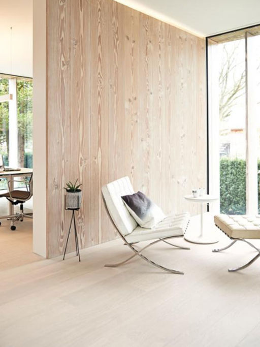 Boen Andante Oak Engineered Wood Flooring, White, Brushed, Lacquered, 14x209x2200mm Image 3