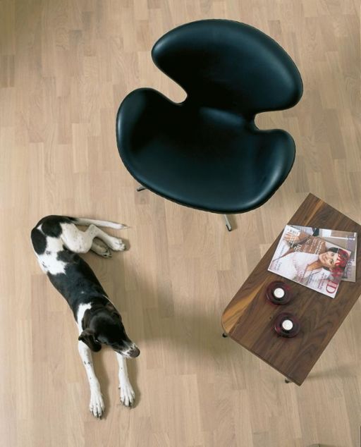 Boen Andante Oak White Engineered 3-Strip Flooring, Matt Lacquered, 215x3x14 mm