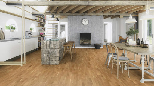 Boen Finale Oak Engineered 3-Strip Flooring, Matt Lacquered, 215x14x2200mm