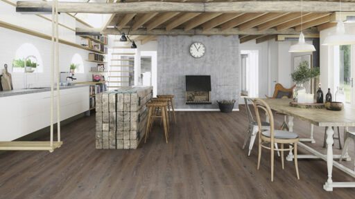 Boen Graphite Oak Engineered Flooring, Brushed, Oiled, 138x3.5x14mm