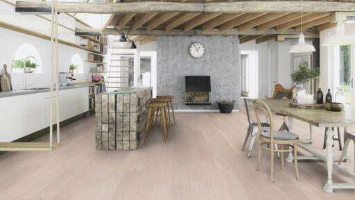 Boen Pearl Oak Engineered Flooring, White Stained, Unbrushed, Oiled, 209x3.5x14mm Image 2