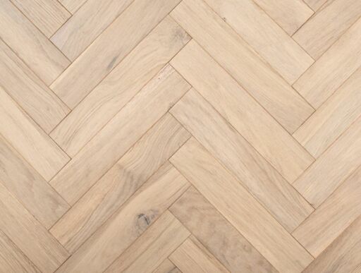 Brackenveil Herringbone Engineered Oak Flooring, Rustic, White Smoked, Brushed, UV Oiled, 70x20x350mm