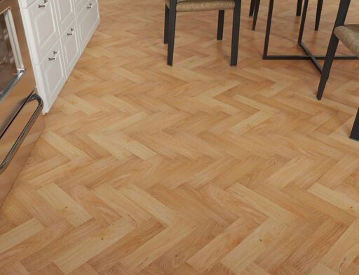 Maloy Engineered Oak Flooring, Herringbone, Rustic, Brushed & Oiled, 80x10x300mm Image 2