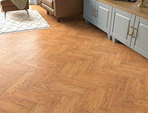 Rognan Engineered Oak Flooring, Herringbone, Rustic, Oiled, 80x20x350mm Image 2