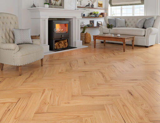 Lodingen Engineered Oak Flooring, Herringbone, Rustic, Brushed & Oiled, 125x15x600mm Image 3