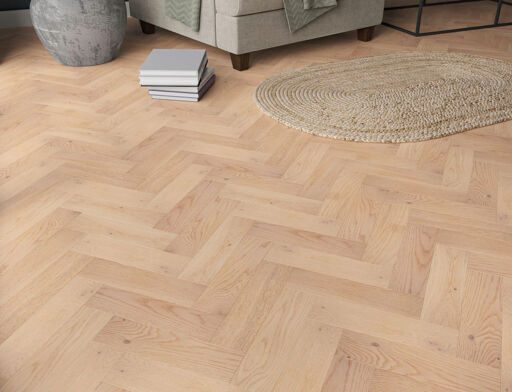 Rauland Engineered Oak Flooring, Herringbone, Rustic, Invisible Oiled, 80x10x300mm Image 2