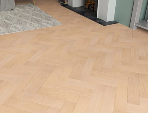 Heroy Engineered Oak Flooring, Herringbone, Rustic, Unfinished, 80x10x300mm Image 2
