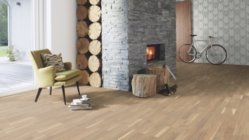 Boen Finale Oak Engineered 3-Strip Flooring, Live Pure Brushed & Lacquered, 215x14x2200mm Image 3