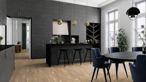 Boen Finale Oak Engineered 3-Strip Flooring, Live Pure Brushed & Lacquered, 215x14x2200mm Image 3