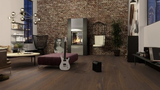 Boen Andante Smoked Oak Engineered Flooring, Brushed & Lacquered, 14x138x2200mm Image 3