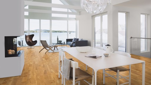 Boen Andante Oak Engineered 3-Strip Flooring, Matt Lacquered, 215x14x2200 mm