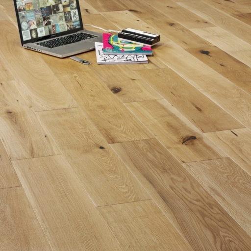 V4 Eiger Petit Engineered Oak Flooring, Rustic, Brushed & UV Oiled, 150x18xRL mm