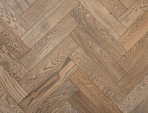 Eirenel Engineered Oak Flooring, Herringbone, Smoked, Brushed, Rustic, UV Oiled, 90x15x400mm
