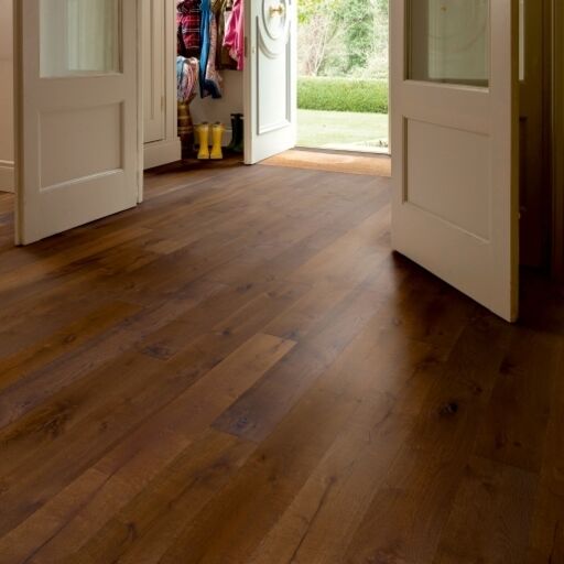 Elka Copper Oak Smoked Hand Sawn Engineered Flooring, 189x20x1860mm Image 2