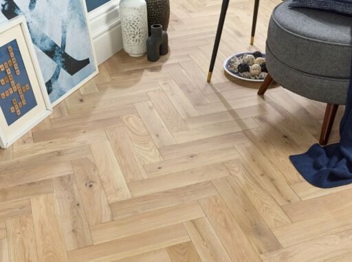 Evolve Mayfair, Engineered Oak Flooring, Herringbone, Invisible Oiled, 90x15x400mm