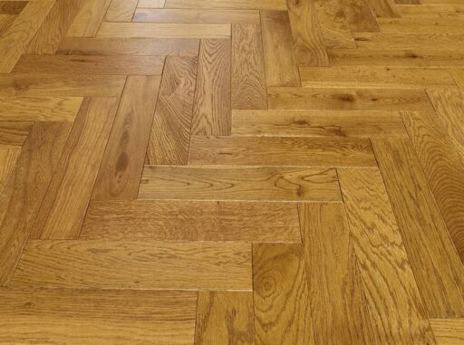 Evolve Mayfair, Engineered Oak Flooring, Herringbone, Light Golden, Brushed & Lacquered, 90x15x400mm Image 1