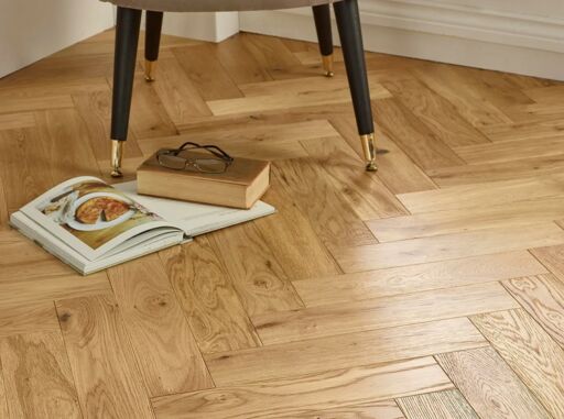 Evolve Mayfair, Engineered Oak Flooring, Herringbone, Natural Brushed & Lacquered, 90x15x400mm Image 2