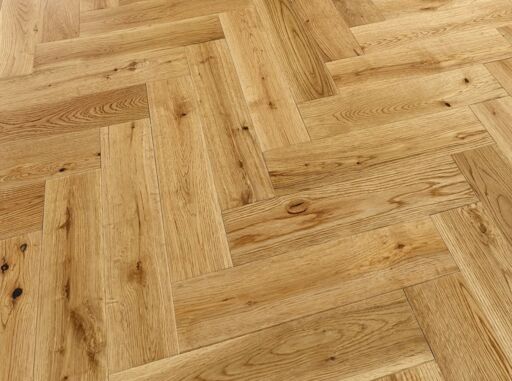Evolve Mayfair, Engineered Oak Flooring, Herringbone, Natural UV Lacquered, 90x15x400mm Image 1
