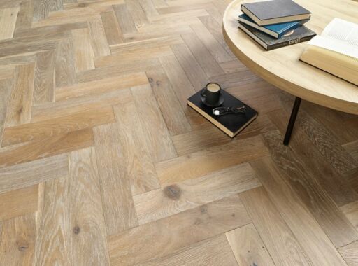 Evolve Mayfair, Engineered Oak Flooring, Herringbone, Smoked Grey, Brushed & Oiled, 90x15x400mm Image 2