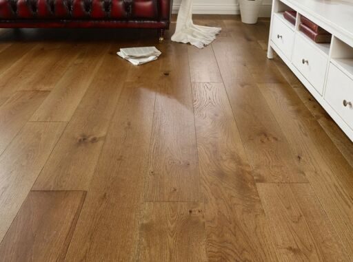 Evolve Wandsworth, Engineered Oak Flooring, Cognac, Brushed & Lacquered, 220x15x1900mm