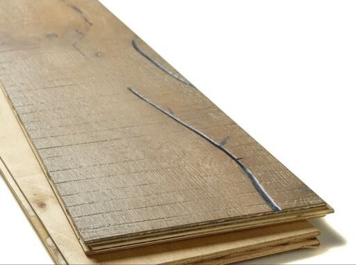 Evolve Wandsworth, Engineered Oak Flooring, Smoked Grey, Saw Mark, Distressed & Oiled, 220x15x1900mm Image 4