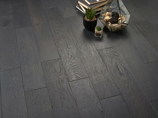 Evolve Westminster, Engineered Oak Flooring, Black Washed, Brushed & Lacquered, RLx125x18mm Image 2