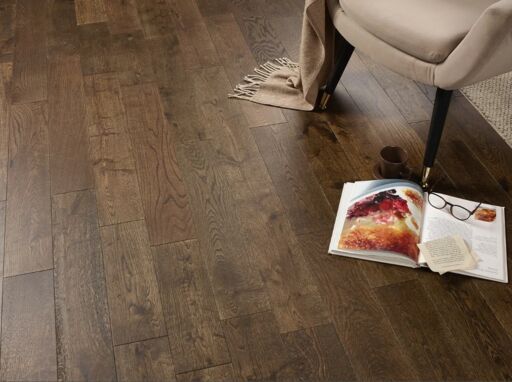Evolve Westminster, Engineered Oak Flooring, Smoked, Brushed & Lacquered, RLx125x18mm Image 1