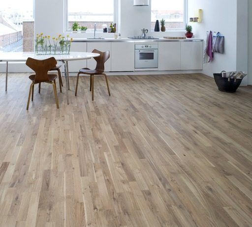 Junckers Solid Nordic Oak 2-Strip Flooring, Matt Lacquer, Harmony, 129x22mm