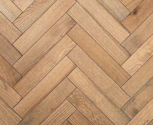 Hollowstem Herringbone Engineered Oak Flooring, Smoked, Brushed, UV Oiled, 70x20x350mm
